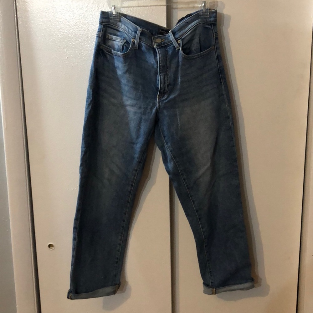 Midrise Light Wash Straight Denim